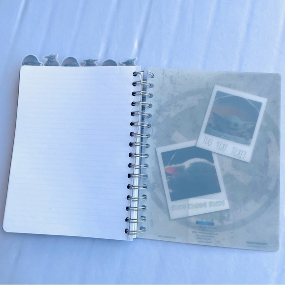 NWOT Star Wars The Mandalorian Baby Yoda - Spiral Journal Notebook w/ Bookmarks - Picture 13 of 16
